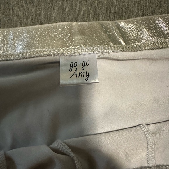 NWOT Go Go Amy Silver Chrome Mens Trunks Size L - Picture 3 of 3